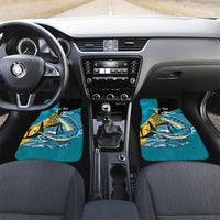 Personalized Bahamas Independence Day Car Mats Happy 10 July Blue Marlin Coat Of Arms