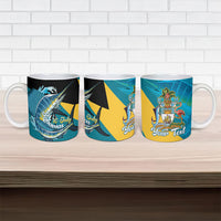 Personalized Bahamas Independence Day Ceramic Mug Happy 10 July Blue Marlin Coat Of Arms