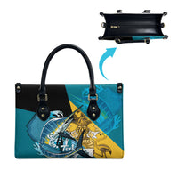 Personalized Bahamas Independence Day Leather Bag Happy 10 July Blue Marlin Coat Of Arms