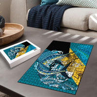 Personalized Bahamas Independence Day Puzzle Happy 10 July Blue Marlin Coat Of Arms