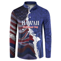 Personalized Hawaii Statehood Day Button Sweatshirt 66th Anniversary - Wonder Print Shop