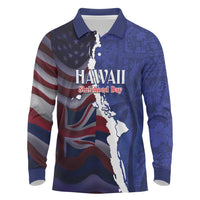 Personalized Hawaii Statehood Day Long Sleeve Polo Shirt 66th Anniversary - Wonder Print Shop