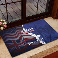 Personalized Hawaii Statehood Day Rubber Doormat 66th Anniversary - Wonder Print Shop