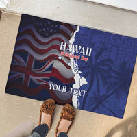 Personalized Hawaii Statehood Day Rubber Doormat 66th Anniversary - Wonder Print Shop