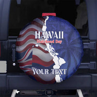 Personalized Hawaii Statehood Day Spare Tire Cover 66th Anniversary - Wonder Print Shop