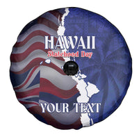 Personalized Hawaii Statehood Day Spare Tire Cover 66th Anniversary - Wonder Print Shop