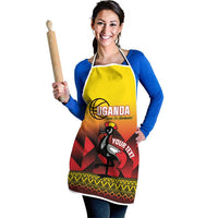 Uganda Basketball Custom Apron Come On Silverbacks African Pattern - Wonder Print Shop
