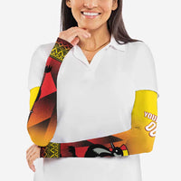 Uganda Basketball Custom Arm Sleeves Come On Silverbacks African Pattern - Wonder Print Shop