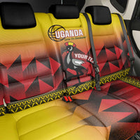Uganda Basketball Custom Back Car Seat Cover Come On Silverbacks African Pattern - Wonder Print Shop