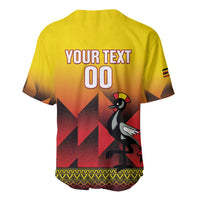 Uganda Basketball Custom Baseball Jersey Come On Silverbacks African Pattern - Wonder Print Shop