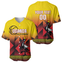 Uganda Basketball Custom Baseball Jersey Come On Silverbacks African Pattern - Wonder Print Shop