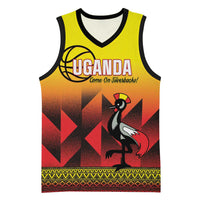 Uganda Basketball Custom Basketball Jersey Come On Silverbacks African Pattern - Wonder Print Shop
