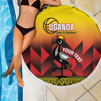 Uganda Basketball Custom Beach Blanket Come On Silverbacks African Pattern - Wonder Print Shop