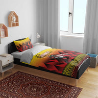 Uganda Basketball Custom Bedding Set Come On Silverbacks African Pattern - Wonder Print Shop