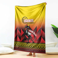 Uganda Basketball Custom Blanket Come On Silverbacks African Pattern - Wonder Print Shop
