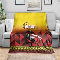 Uganda Basketball Custom Blanket Come On Silverbacks African Pattern - Wonder Print Shop
