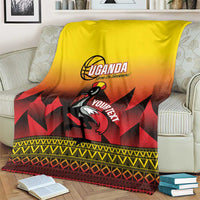 Uganda Basketball Custom Blanket Come On Silverbacks African Pattern - Wonder Print Shop
