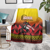 Uganda Basketball Custom Blanket Come On Silverbacks African Pattern - Wonder Print Shop