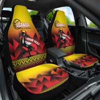 Uganda Basketball Custom Car Seat Cover Come On Silverbacks African Pattern - Wonder Print Shop