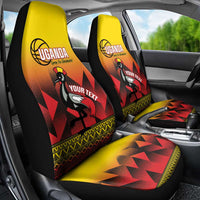 Uganda Basketball Custom Car Seat Cover Come On Silverbacks African Pattern - Wonder Print Shop