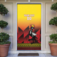 Uganda Basketball Custom Door Cover Come On Silverbacks African Pattern - Wonder Print Shop