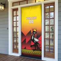 Uganda Basketball Custom Door Cover Come On Silverbacks African Pattern - Wonder Print Shop