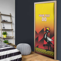Uganda Basketball Custom Door Cover Come On Silverbacks African Pattern - Wonder Print Shop