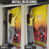 Uganda Basketball Custom Door Cover Come On Silverbacks African Pattern - Wonder Print Shop