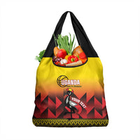Uganda Basketball Custom Grocery Bag Come On Silverbacks African Pattern - Wonder Print Shop