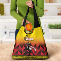 Uganda Basketball Custom Grocery Bag Come On Silverbacks African Pattern - Wonder Print Shop