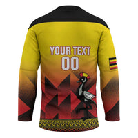 Uganda Basketball Custom Hockey Jersey Come On Silverbacks African Pattern - Wonder Print Shop