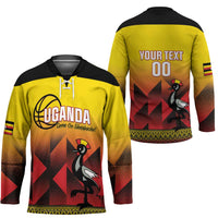 Uganda Basketball Custom Hockey Jersey Come On Silverbacks African Pattern - Wonder Print Shop