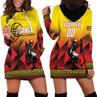 Uganda Basketball Custom Hoodie Dress Come On Silverbacks African Pattern - Wonder Print Shop