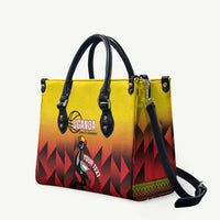 Uganda Basketball Custom Leather Bag Come On Silverbacks African Pattern - Wonder Print Shop