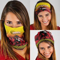 Uganda Basketball Custom Neck Gaiter Come On Silverbacks African Pattern - Wonder Print Shop