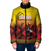 Uganda Basketball Custom Padded Jacket Come On Silverbacks African Pattern - Wonder Print Shop