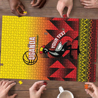 Uganda Basketball Custom Puzzle Come On Silverbacks African Pattern - Wonder Print Shop