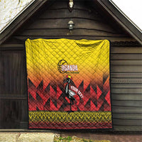 Uganda Basketball Custom Quilt Come On Silverbacks African Pattern - Wonder Print Shop