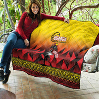 Uganda Basketball Custom Quilt Come On Silverbacks African Pattern - Wonder Print Shop