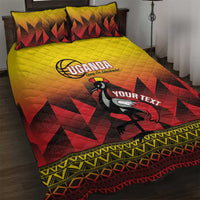 Uganda Basketball Custom Quilt Bed Set Come On Silverbacks African Pattern - Wonder Print Shop