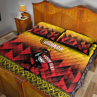 Uganda Basketball Custom Quilt Bed Set Come On Silverbacks African Pattern - Wonder Print Shop