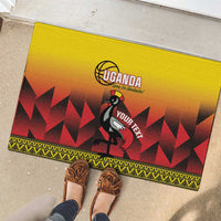 Uganda Basketball Custom Rubber Doormat Come On Silverbacks African Pattern - Wonder Print Shop