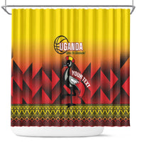 Uganda Basketball Custom Shower Curtain Come On Silverbacks African Pattern - Wonder Print Shop