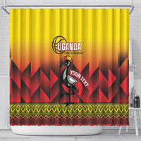 Uganda Basketball Custom Shower Curtain Come On Silverbacks African Pattern - Wonder Print Shop