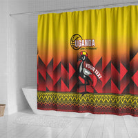 Uganda Basketball Custom Shower Curtain Come On Silverbacks African Pattern - Wonder Print Shop