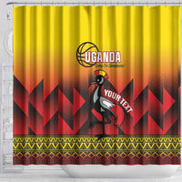 Uganda Basketball Custom Shower Curtain Come On Silverbacks African Pattern - Wonder Print Shop