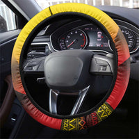 Uganda Basketball Steering Wheel Cover Come On Silverbacks African Pattern - Wonder Print Shop