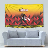 Uganda Basketball Custom Tapestry Come On Silverbacks African Pattern - Wonder Print Shop
