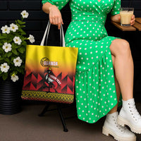 Uganda Basketball Custom Tote Bag Come On Silverbacks African Pattern - Wonder Print Shop