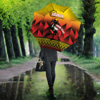 Uganda Basketball Custom Umbrella Come On Silverbacks African Pattern - Wonder Print Shop